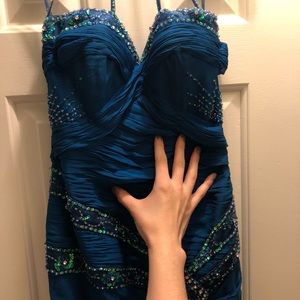 Size 0 blue prom dress